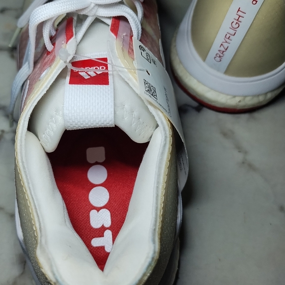 Adidas Women's Red and White Sneakers - Picture 2 of 5